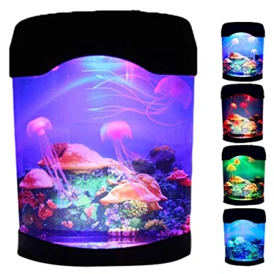 Image of QFFL Jellyfish lamp USB Lamps, LED Lava Lamp, Color Changing, Desktop Decoration, Gift for Kids and Adults