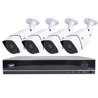 Image of AHD Video Surveillance Kit PNI House PTZ1300 Full HD NVR and 4 Outdoor Cameras 2MP 1080P with 1TB HDD Included