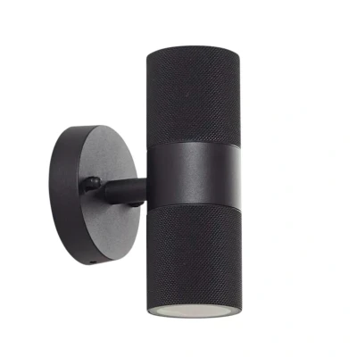 Image of Lindby outdoor wall light Jovane, black, aluminium, 2 bulb