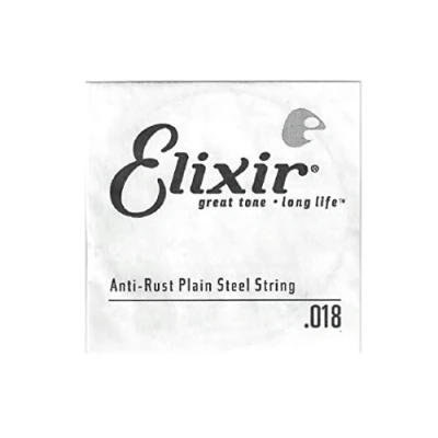 Image of Elixir® Strings Anti Rust Plated Plain Steel Single String (.018)