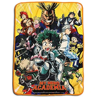 Image of Great Eastern Entertainment My Hero Academia Big Group Sublimation Throw Blanket