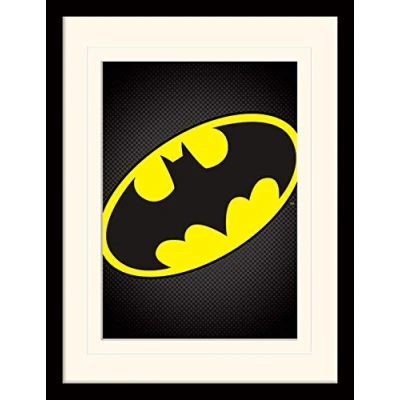 Image of DC Comics &quot;Batman Symbol&quot; Mounted And Framed Print, 30 x 40 cm
