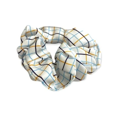 Image of Equetech PC Check Riding Equestrian Hair Scrunchie One size Elasticated