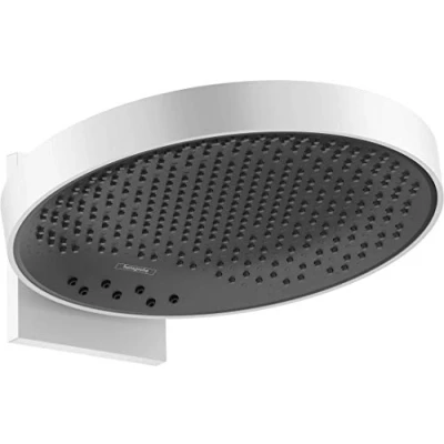 Image of hansgrohe Rainfinity Shower Head 360 mm Round 3 Jet Types Wall Mounted Matte White
