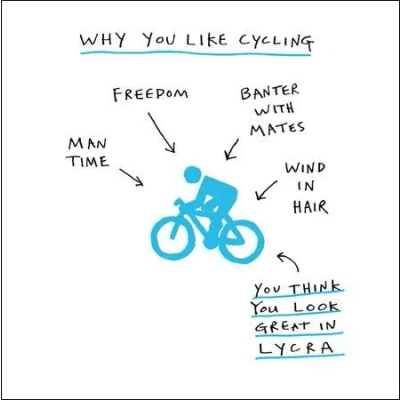 Image of Humorous Greeting Card (WDM 427718) Blank/Birthday Why You Like Cycling From the Mindfulness Range Suitable for Birthdays and Other Occasions