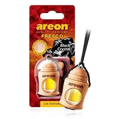 Image of Areon Fresco Car Black Crystal Aroma Perfume Tree Air Freshener HOME OFFICE (Pack of 3)