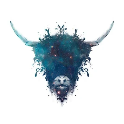 Image of Wee Blue Coo Ink Splat Highland Cow Large Wall Art Poster Print Thick Paper 18X24 Inch