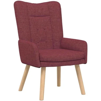 Image of vidaXL Relaxing Chair Wine Red Fabric