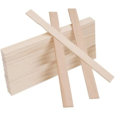 Image of Belle Vous 40 Pack Wood Paint Stir Sticks 30 x 2.4cm/11.81 0.94 Inches Paint, Silicone &amp; Resin Mixing Stirrers Library Markers, Wedding Fan Handles, Home/Garden Art Craft Project Paddles