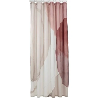 Image of Sealskin Earth Shower curtain 180x200 cm Polyester Dark pink / Off white