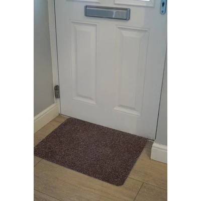Image of Groundsman Basic Ribbed Indoor Doormat 50 x 80cm Dark Brown