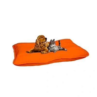 Image of Stripey Finds Italian Bed Linen Dogs Maxy Pillow, 60 x 100 cm, Orange