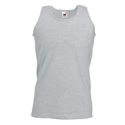 Image of FRUIT OF THE LOOM Men&#039;s Athletic Lightweight Vest, Heather Grey, XL