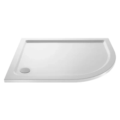 Image of 1000mm x 800mm Premium Shower Tray Right Hand Offset Quadrant White