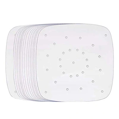 Image of Brasse 100Pcs Perforated Square Air Fryer Parchment Paper Non Stick Frying Pan Liner Mat Barbecue Steam 6.5 inch