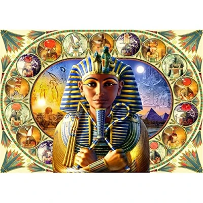 Image of DIY Diamond Painting Kits for Adults Kids,Egyptian Woman 5D Art Kits,Full Drill Dot Rhinestone Crystal Cross Stitch Embroidery Canvas Home Wall Decor Gift Round Drill,50x70cm(20x28in)