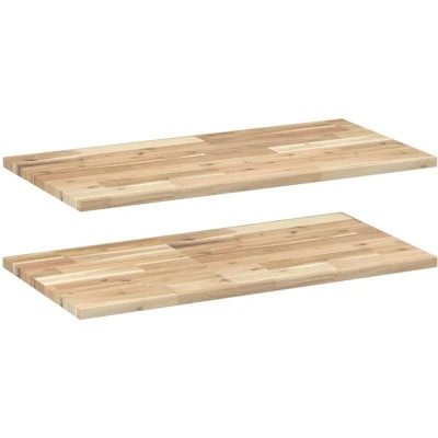 Image of vidaXL Floating Shelves 2 pcs 100x40x2 cm Untreated Solid Wood Acacia