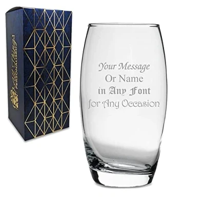 Image of Personalised Engraved 18oz Nouveau Tumbler, Gift Boxed, Personalise with Any Message