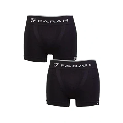 Image of Mens 2 Pack Farah Seamless Trunks Black S
