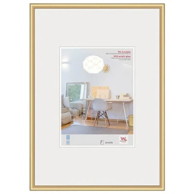 Image of walther Design Picture Frame Gold 50 x 70 cm with Art Glass, New Lifestyle Plastic KVX070G