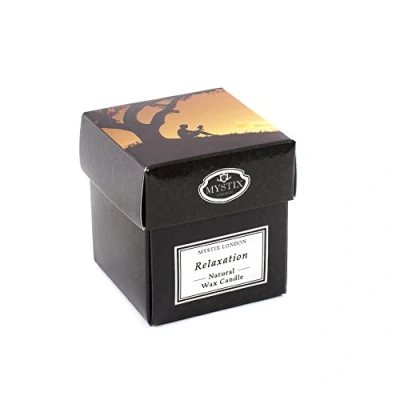 Image of Mystix London Relaxation Scented Candle Small 8cl Best Aroma for Home, Kitchen, Living Room and Bathroom Perfect as a Gift Reusable Glass Jar