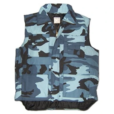 Image of Camouflage Multi Pocket Padded Bodywarmer Gilet (L, Midnight)
