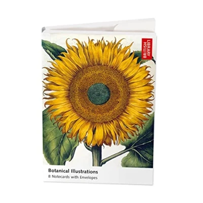 Image of Museums &amp; Galleries British Library Botanical Illustrations 8 Rectangular Notecards Wallet