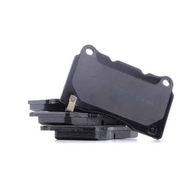 Image of 45022T60A01, 45022TGHA01, 45022TGHA02 Brake pad set BREMBO P 28 099 with acoustic wear warning anti squeak plate without accessories