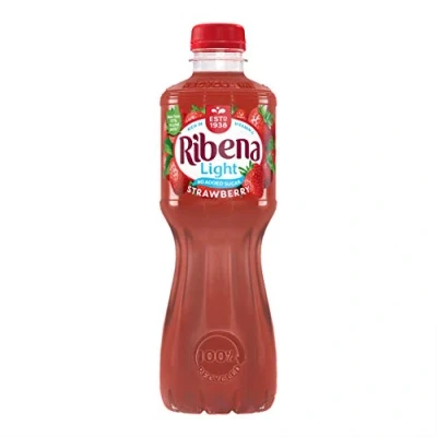 Image of Ribena Strawberry Juice Drink No Added Sugar 500ml Multipack of 12 Real Fruit Rich In Vitamin C Artificial Colours or Flavours Fruity Refreshment Ready To 100% Recycled