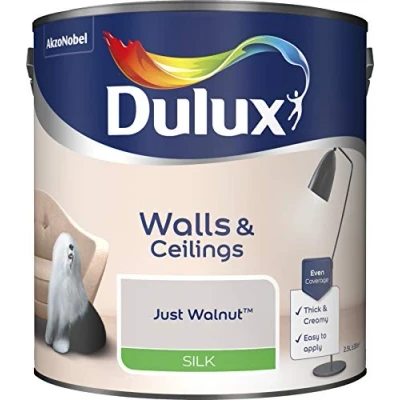 Image of Dulux Paints 2.5 Litre Ready Mixed Silk Just Walnut