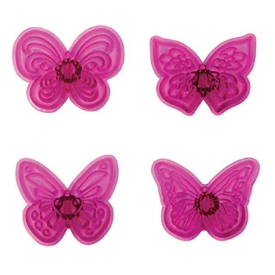 Image of PME 139873 JEM Lacy Butterfly Cutters, Set of 4, White