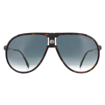 Image of Carrera Aviator Mens Havana Green Gradient Sunglasses Brown One Size