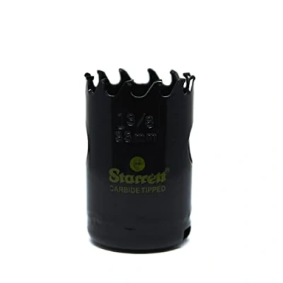 Image of Starrett Tungsten Carbide Tipped Hole Saw CT138 Deep Cut Holesaw Cutter For Wood Suspended Flooring Reinforced Concrete &amp; Fibreglass 35MM