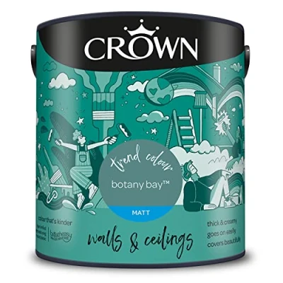 Image of CROWN 2.5L Breatheasy MATT Emulsion Paint for Walls &amp; Ceilings BOTANY BAY