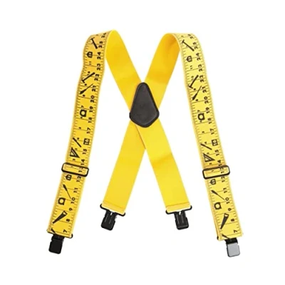 Image of kwb Braces, elastic, length 100 cm, width 5.1 cm tape measure straps, men&#039;s suspenders, after stretching 160