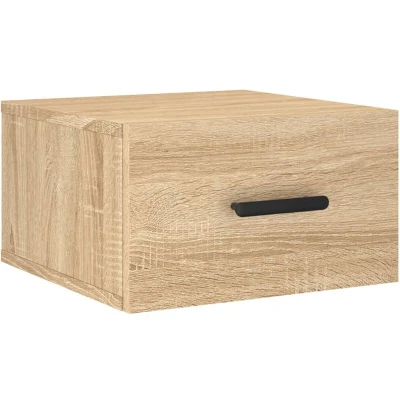 Image of vidaXL Wall mounted Bedside Cabinet Sonoma Oak 35x35x20 cm