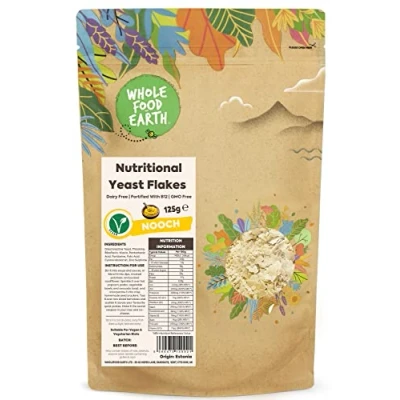 Image of Wholefood Earth Nutritional Yeast Flakes (Nooch) 125g Dairy Free Fortified with B12 GMO