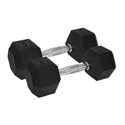 Image of Urban Fitness PRO Hex Dumbbell Rubber Coated (Pair),Black