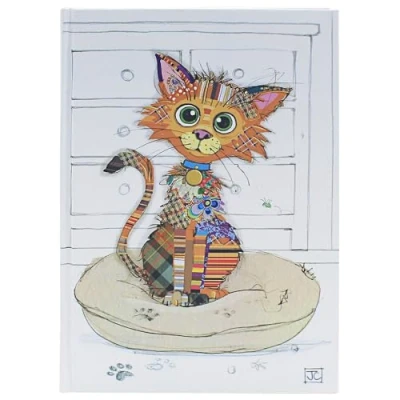 Image of Bug Art Lesser &amp; Pavey A5 Notebook Plain Journal Note Book For Office, School, Business Daily Notes Kimba Kitten Great Notebooks Women Men