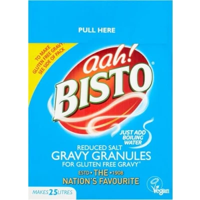 Image of Bisto Flavoursome &amp; Delicious Gluten Free Reduced Salt Gravy Granules for Hearty Family Mealtimes, 1.8 kg Tub (Pack of 1)