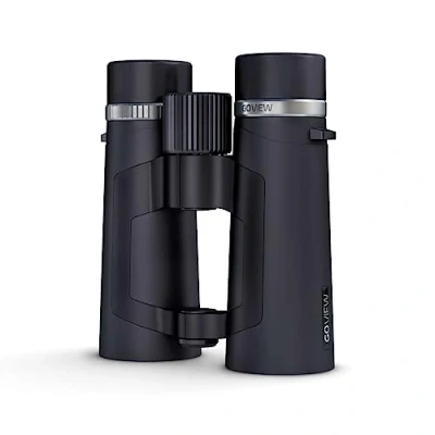 Image of GoView ZOOMR 10x42 binoculars for outdoor, nature, wildlife observation, travel (10x zoom, wide field of view, incl. accessory set) Phantom Black