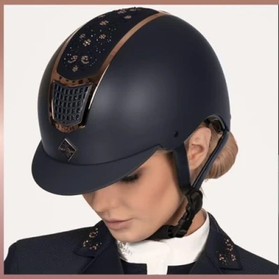 Image of Fair Play Quantinum Chic 2.0 Riding Helmet Rose Gold Black, Size: 56 58