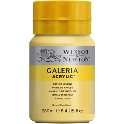 Image of Winsor &amp; Newton Series 1 250ml Bottle Galeria Acrylic Colour with Nozzle Cap Naples Yellow