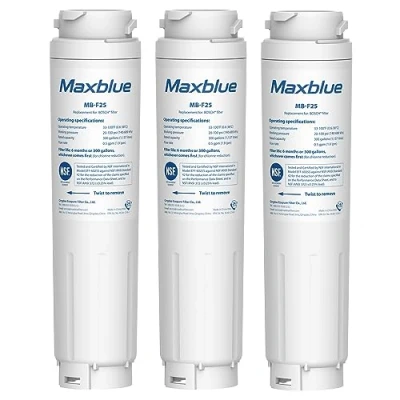 Image of Maxblue 644845 Fridge Water Filter, Compatible with Bosch UltraClarity 644845, 00740560, 740560, 00499850, 00649379, 9000194412, 9000077104, Miele/Haier 0060820860, 0060218743 (3)