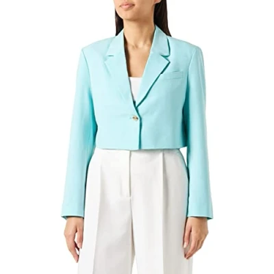 Image of JJXX Women&#039;s Jxmary Cropped Blazer Sn, Aruba Blue, 6