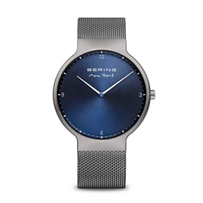 Image of BERING Men Analog Quartz Max René Collection Watch with stainless steel Strap and Sapphire Crystal 15540 077, Grey/Grey, 40 mm