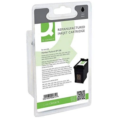 Image of Q Connect HP 338 Remanufactured Inkjet Cartridge C8765E Black