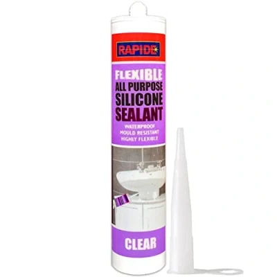 Image of Rapide Flexible All Purpose Waterproof Silicone Sealant Clear
