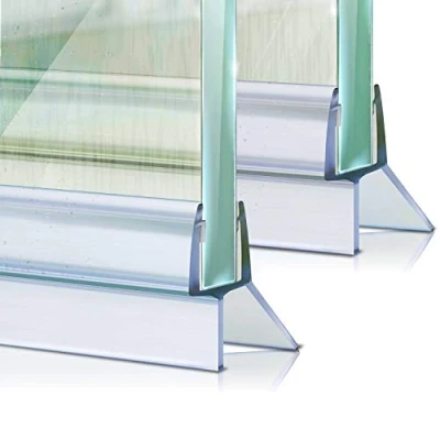 Image of Meisterfaktur Shower Screen Seal Strip [2X] Extended Water Repellent Deflector Ideal for 6, 7, 8mm Glass Doors