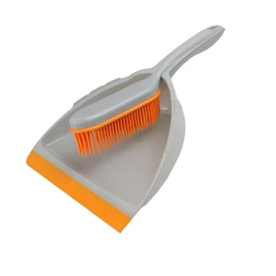Image of Brushmann Dustpan and Hand Brush Set (Yellow/Grey Rubber Bristle)